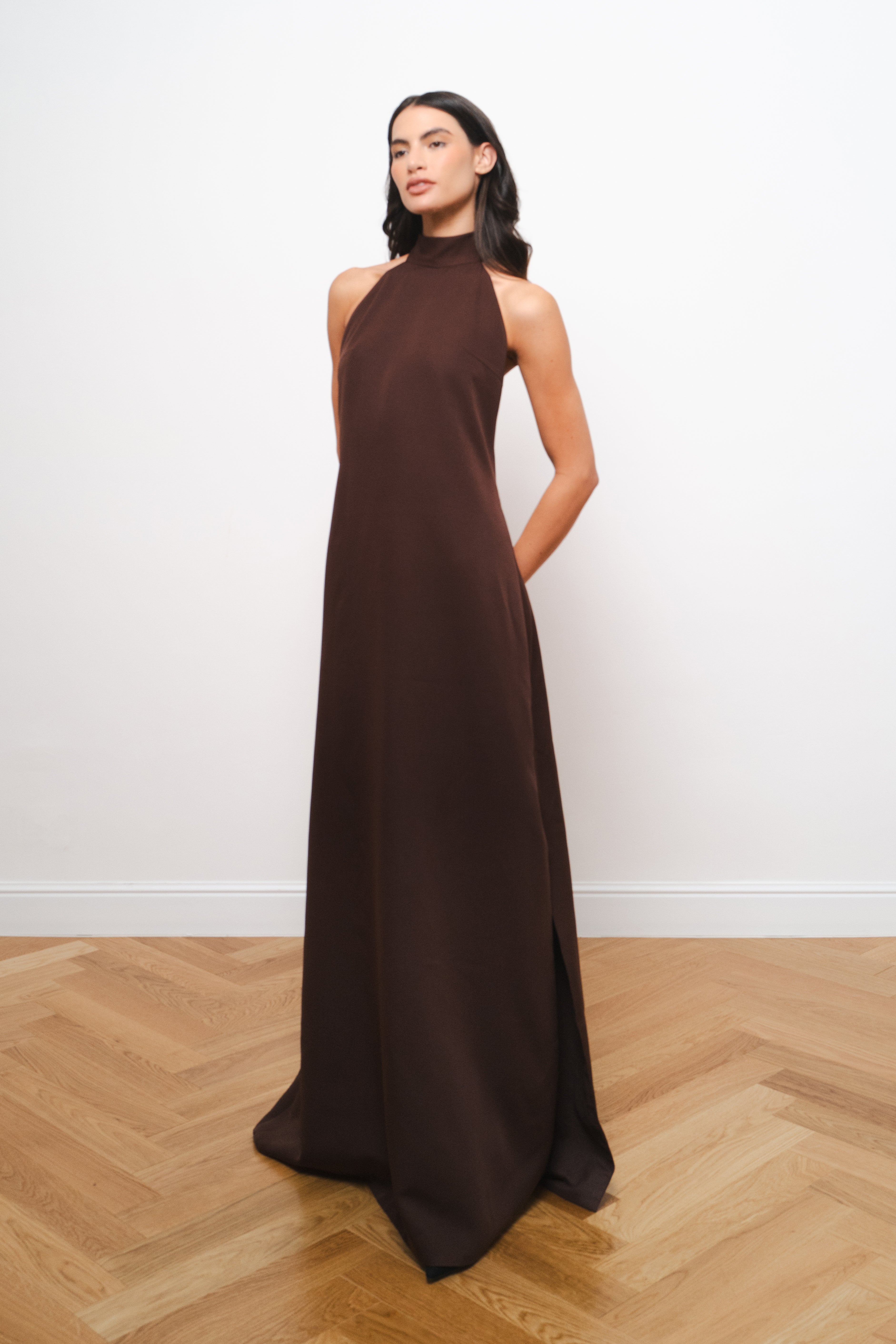 chinese dress ladies Amara Maxi Dress, Green by Lavender Brown Army Green / M main image 1